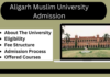 aligarh muslim university admission